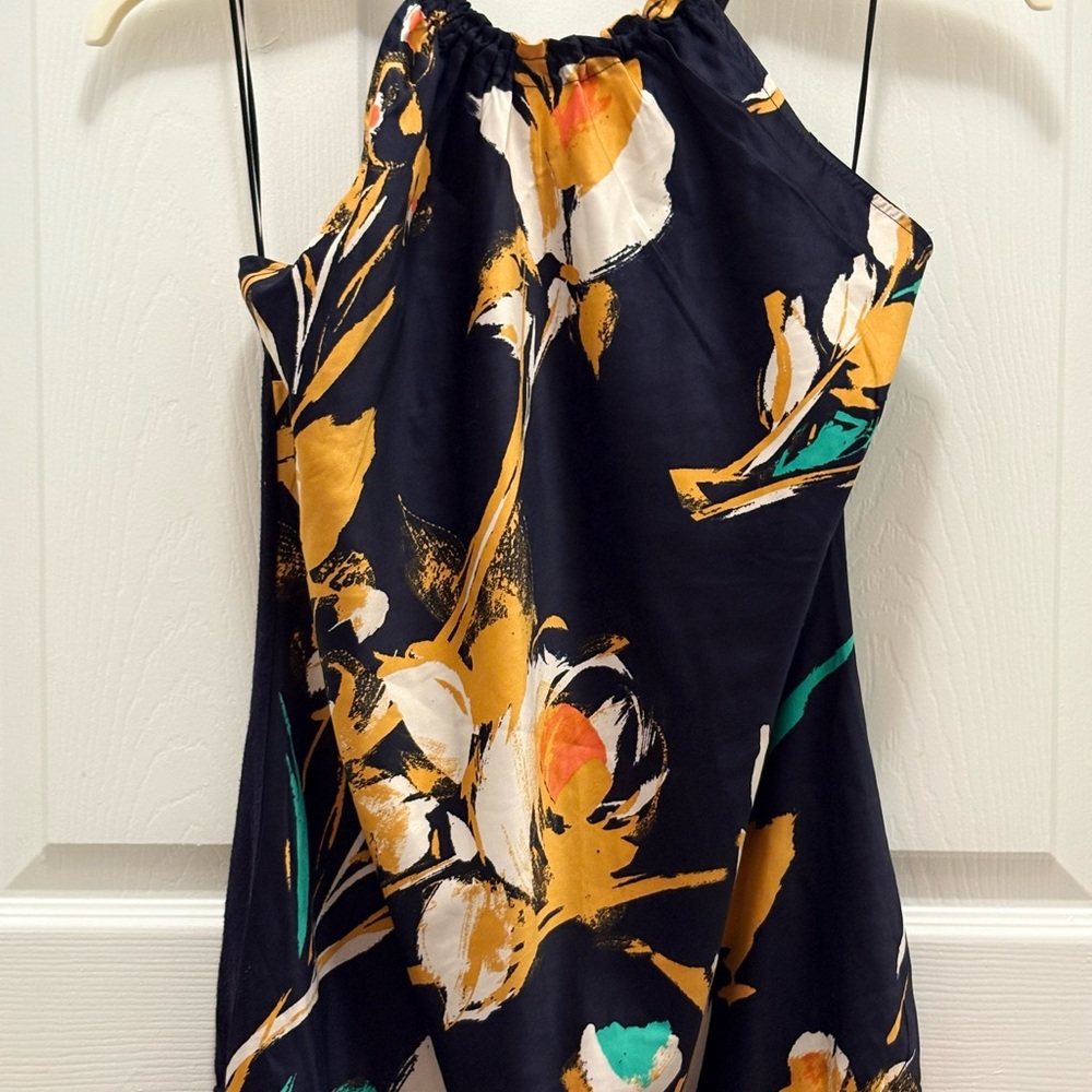 The Limited Navy Floral Tank Top